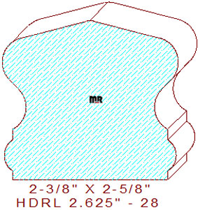 6910 Handrail 2-5/8" - 28 6910 Handrail 2-5/8" - 28