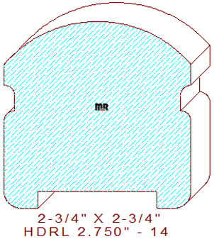 Handrail 2-3/4" - 14 Handrail 2-3/4" - 14