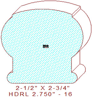 Handrail 2-3/4" - 16 Handrail 2-3/4" - 16