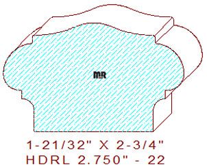 Handrail 2-3/4" - 22 Handrail 2-3/4" - 22