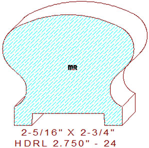 Handrail 2-3/4" - 24 Handrail 2-3/4" - 24