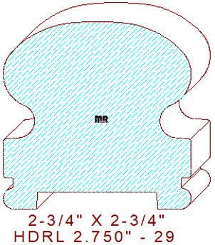 Handrail 2-3/4" - 29 Handrail 2-3/4" - 29