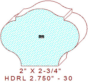 Handrail 2-3/4" - 30 Handrail 2-3/4" - 30