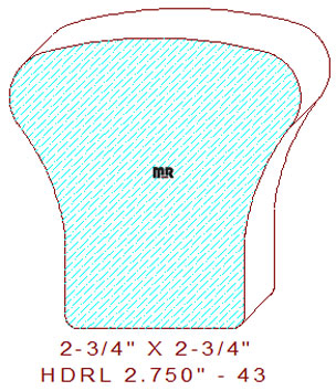 Handrail 2-3/4" - 43 Handrail 2-3/4" - 43