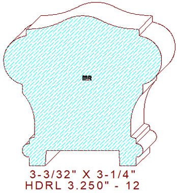 Handrail 3-1/4" - 12 Handrail 3-1/4" - 12