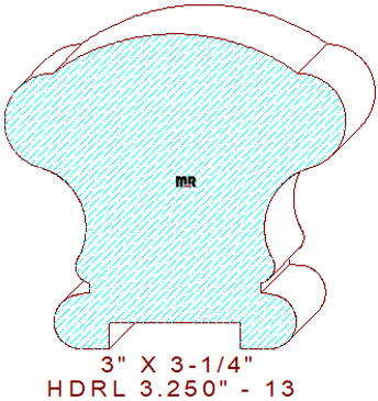 Handrail 3-1/4" - 13 Handrail 3-1/4" - 13