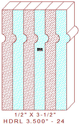 Handrail 3-1/2" - 24 Handrail 3-1/2" - 24