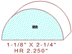 2-1/4" Half Round 2-1/4" Half Round