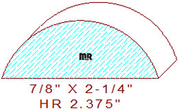 2-3/8" Half Round 2-3/8" Half Round