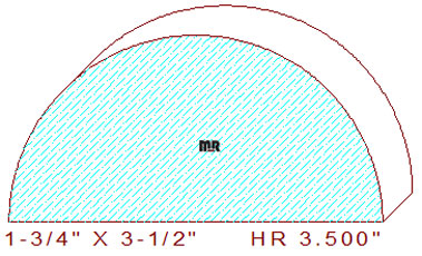 3-1/2" Half Round 3-1/2" Half Round