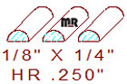 1/4" Half Round 1/4" Half Round