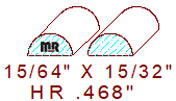 15/32" Half Round 15/32" Half Round