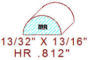 13/16" Half Round 13/16" Half Round