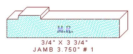 Door Jamb 3-3/4" - 1 Door Jamb 3-3/4" - 1