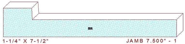 Door Jamb 7-1/2" - 1 Door Jamb 7-1/2" - 1