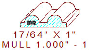 Mullion/Muntin Moulding 1" - 1