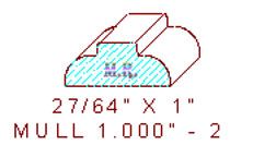 Mullion/Muntin Moulding 1" - 2 Mullion/Muntin Moulding 1" - 2