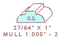Mullion/Muntin Moulding 1" - 2