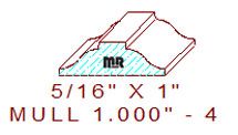 Mullion/Muntin Moulding 1" - 4 Mullion/Muntin Moulding 1" - 4