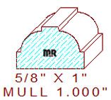 Mullion/Muntin Moulding 1" Mullion/Muntin Moulding 1"