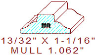 Mullion/Muntin Moulding 1-1/16"