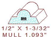 Mullion/Muntin Moulding 1-3/32"