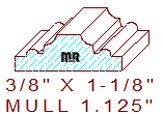 Mullion/Muntin Moulding 1-1/8" Mullion/Muntin Moulding 1-1/8"