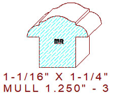 Mullion/Muntin Moulding 1-1/4" - 3