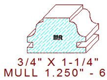 Mullion/Muntin Moulding 1-1/4" - 6 Mullion/Muntin Moulding 1-1/4" - 6