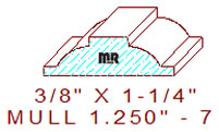 Mullion/Muntin Moulding 1-1/4" - 7 Mullion/Muntin Moulding 1-1/4" - 7