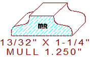Mullion/Muntin Moulding 1-1/4" Mullion/Muntin Moulding 1-1/4"