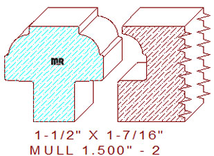 Mullion/Muntin Moulding 1-1/2" - 2