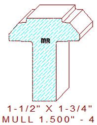 Mullion/Muntin Moulding 1-1/2" - 4 Mullion/Muntin Moulding 1-1/2" - 4