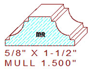 Mullion/Muntin Moulding 1-1/2" Mullion/Muntin Moulding 1-1/2"