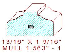 Mullion/Muntin Moulding 1-9/16" - 1 Mullion/Muntin Moulding 1-9/16" - 1