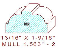 Mullion/Muntin Moulding 1-9/16" - 2 Mullion/Muntin Moulding 1-9/16" - 2
