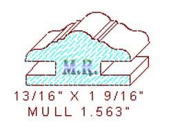 Mullion/Muntin Moulding 1-9/16" Mullion/Muntin Moulding 1-9/16"