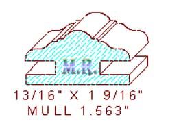 Mullion/Muntin Moulding 1-9/16"