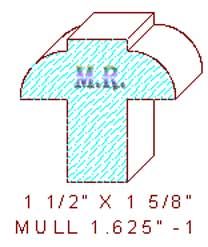 Mullion/Muntin Moulding 1-5/8" - 1 Mullion/Muntin Moulding 1-5/8" - 1