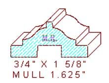 Mullion/Muntin Moulding 1-5/8" Mullion/Muntin Moulding 1-5/8"
