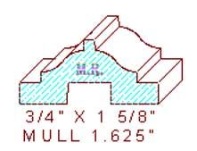 Mullion/Muntin Moulding 1-5/8"