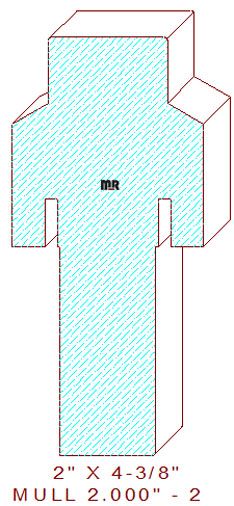 Mullion/Muntin Moulding 2" - 2 Mullion/Muntin Moulding 2" - 2