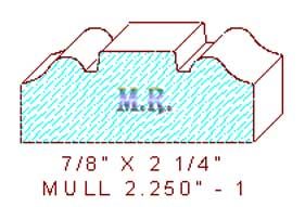 Mullion/Muntin Moulding 2-1/4" - 1 Mullion/Muntin Moulding 2-1/4" - 1