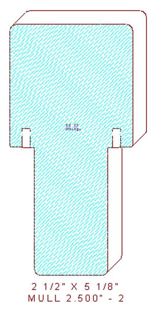 Mullion/Muntin Moulding 2-1/2" - 2 Mullion/Muntin Moulding 2-1/2" - 2