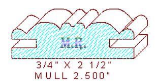 Mullion/Muntin Moulding 2-1/2" Mullion/Muntin Moulding 2-1/2"