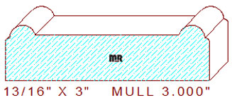Mullion/Muntin Moulding 3" Mullion/Muntin Moulding 3"