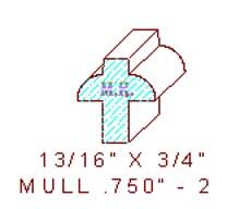 Mullion/Muntin Moulding 3/4" - 2 Mullion/Muntin Moulding 3/4" - 2