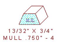 Mullion/Muntin Moulding 3/4" - 4