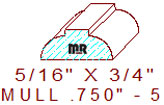 Mullion/Muntin Moulding 3/4" - 5 Mullion/Muntin Moulding 3/4" - 5
