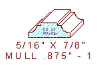 Mullion/Muntin Moulding 7/8" - 1 Mullion/Muntin Moulding 7/8" - 1